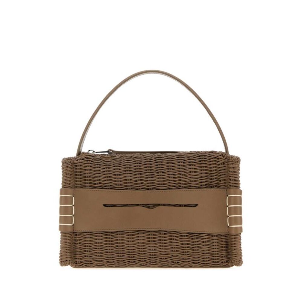 Jw Anderson Women Mud Leather Loafers Handbag